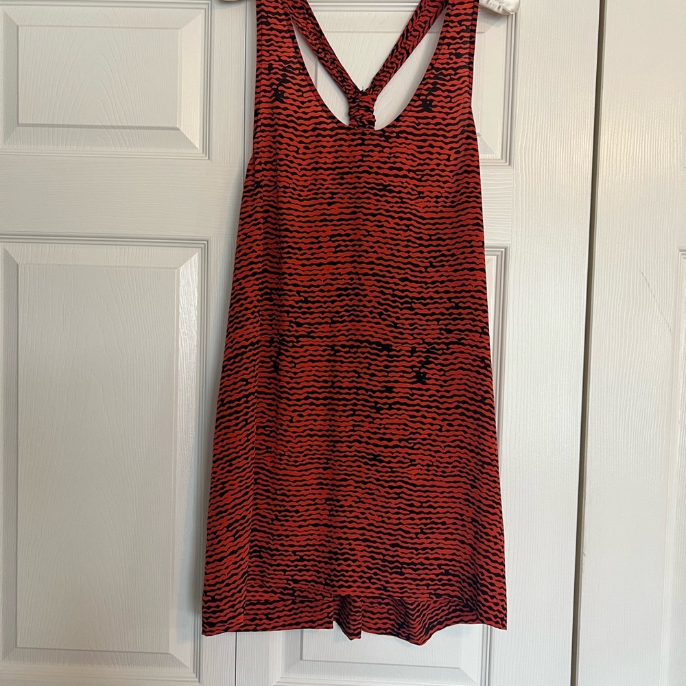 Red and Black Patterned Women's Dress